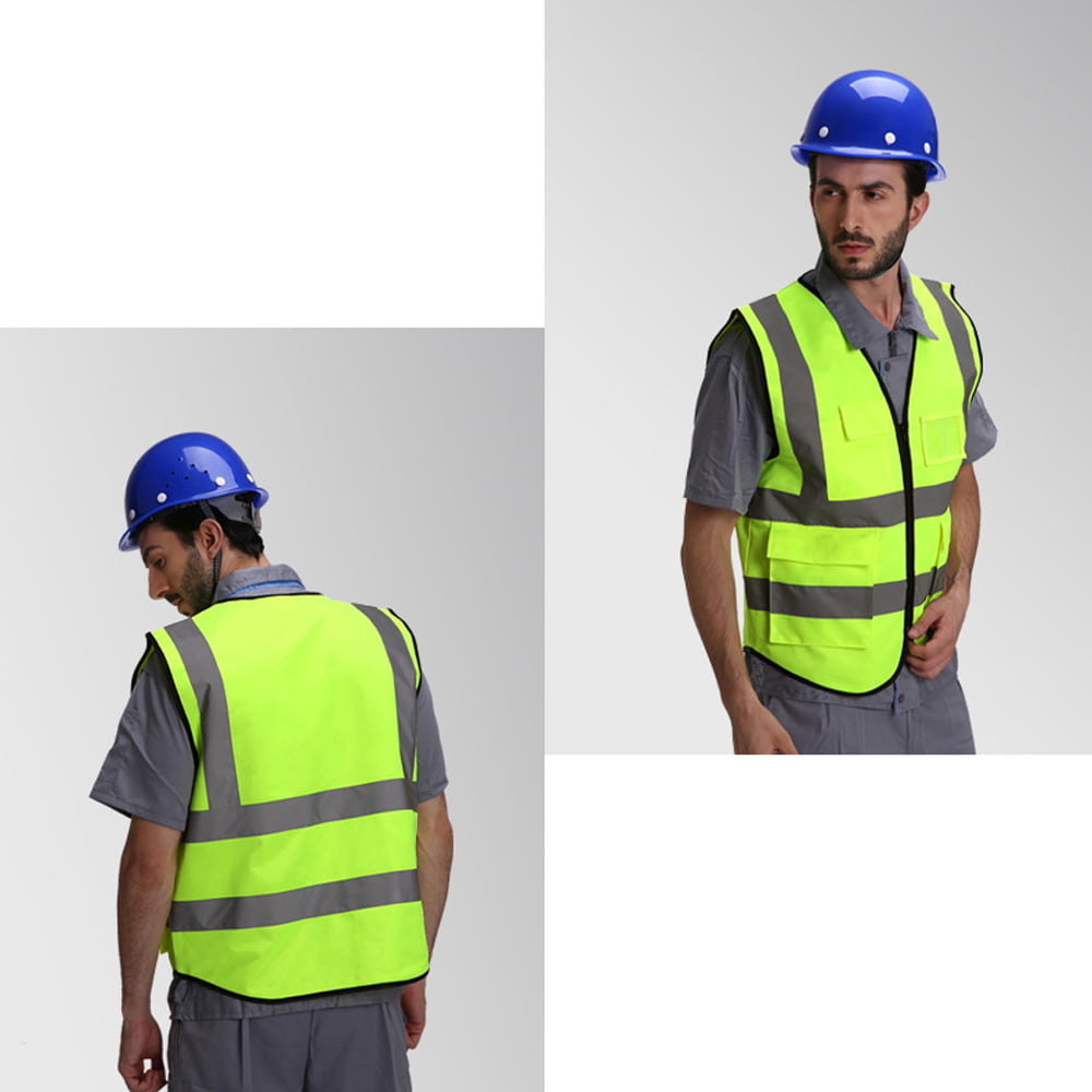 Safety Reflective Vest Security Visibility Shirt Construction Traffic Warehouse 