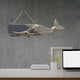 thumbnail image 4 of Decoración de pared con forma de pez de madera, placa rústica náutica con diseño de espina de pescado, decoración para el hogar con temática playera, escultura de pez para baño, Ballena, 4 of 8