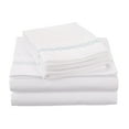thumbnail image 2 of Superior 4-Piece White-Blue Cloud Embroidered Microfiber Sheet Set, California King, 2 of 3