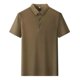 thumbnail image 5 of Blusa y camisa de manga corta con cuello vuelto para hombre, informal, holgada, cómoda, suave, de negocios, con botones, blusa de manga corta con cuello vuelto, camisa para hombre, tops de poliéster, 5 of 6