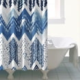 thumbnail image 4 of Extra Long Boho Shower Curtain 72x84 Inches - Vintage Floral & Tropical Leaves Pattern, Waterproof Bohemian Bathroom Decor with 12 Hooks, Tribal Rustic Style, 4 of 4