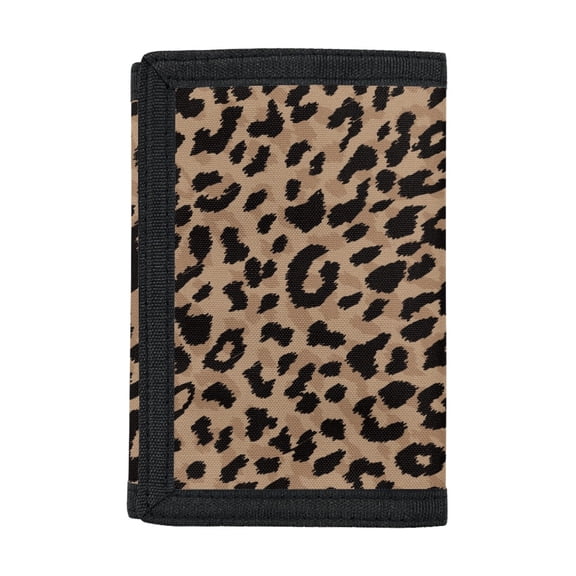 CHAQLIN Trifold Card Wallet Leopard Foldable Children's Wallet for Daily Use, Polyester Lightweight Kids Trifold Wallet