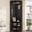 Black, variant on S-HOME White Corner Hall Tree with Shoe Bench 29.5''W*71.6''H, Space-Saving Entryway Solution with Coat Hooks and Shelf
