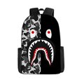 thumbnail image 1 of Camouflage Color Matching Shark Student Schoolbag Digital Printing Large Capacity Cartoon Anime Backpack, 1 of 2