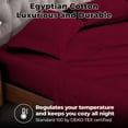 thumbnail image 3 of Superior Egyptian Cotton 300 Thread Count Pillowcases, Set of 2, King, Burgundy, 3 of 5