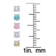 thumbnail image 2 of Dolce Giavonna Silver Plated Multi Colored Cubic Zirconia 5PC Stud Set Earrings, 2 of 4