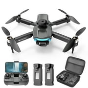XT204 Drone with 6K UHD Camera,Foldable Drones for Adults Kids, RC Quadcopter Drone, Brushless Motor, Optical Flow Positioning,2 Batteries, Black
