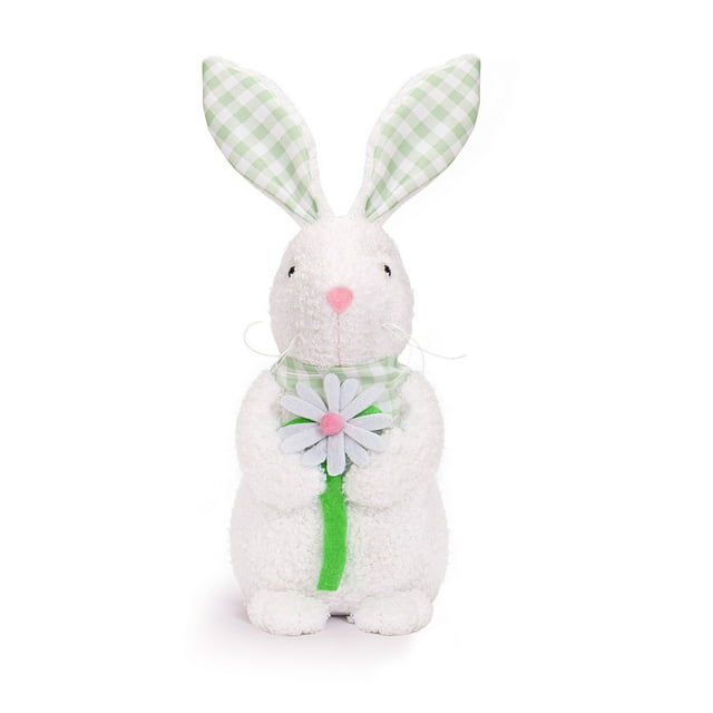 Fiudx Conejito de Pascua de Pie, Tela Suave, Bonita Decoración Navideña, Ideal para Interiores y Exteriores, Ideal para Dormitorios y Salas de Estar, Gran Regalo de Pascua, 30 Cm.