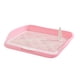 thumbnail image 3 of Inodoro para perros desmontable, portátil, antisalpicaduras, reutilizable, bandeja de arena extraíble Valla mediana rosa, 3 of 9