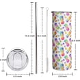 thumbnail image 2 of Pineapple Tumbler Colorful Pineapple Gifts 20oz Pineapple Stainless Steel Insulated Tumbler with Lid and Straw Double Wall Travel Coffee Mug Cups, 2 of 5