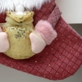 thumbnail image 4 of ToyKingdee Christmas Stocking Santa Claus Doll Stocking Christmas Stocking Pink Christmas Decor for Christmas Ornaments Stairs Fireplace Hanging, 4 of 6