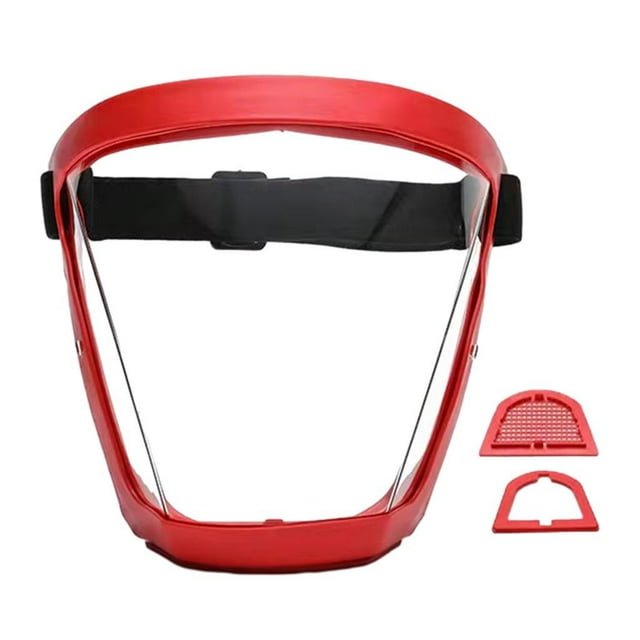 Máscara de protección facial Equipo de protección facial Trabajo Cubierta facial completa para trabajo Esmerilado Tela filtrante roja 1