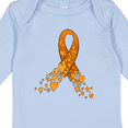 thumbnail image 4 of Inktastic Leukemia Awareness with Orange Ribbon Made of Hearts Boys or Girls Long Sleeve Baby Bodysuit, 4 of 5