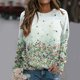 thumbnail image 2 of Sudadera Para Mujer Sudaderas Con Cuello Redondo Otoño Moda Casual Estampado de Flores Camiseta de Manga Larga Top Blusa Jersey Odeerbi  ODB150570, 2 of 6