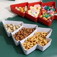 thumbnail image 3 of Christmas Tree Fruit Bowl Home Snack Plate Plastic Candy Dish Melon Seeds Dried Fruit Box Lazy Snack Box Black 8PCS, 3 of 5