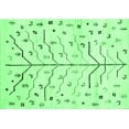 thumbnail image 1 of Ahgly Company Indoor Rectangle Solid Emerald Green Modern Area Rugs, 2' x 5', 1 of 4