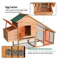thumbnail image 5 of SYTHERS 75" Rabbit Hutch 2 Story Outdoor Waterproof Chicken Coop with Egg Case Indoor Wooden Guinea Pig Cage Pet House for Small Animals, 5 of 8