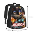 thumbnail image 3 of Roblox Cartoon Movie Backpack Casual Daypack School Bag Bookbag Satchel Rucksack Shoulder Multipurpose Laptop Backpack 17 Inch For Kids Teen Adult, 3 of 5