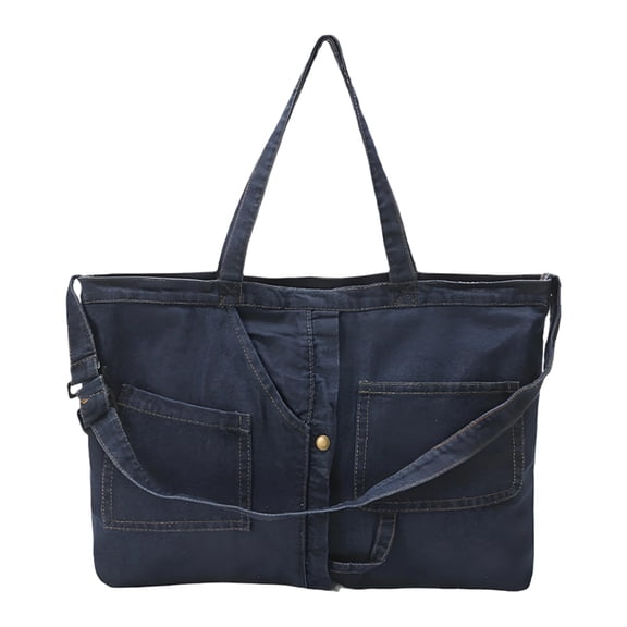 AOMRCOL Handbags for Women,Large Capacity Denim Purse with Adjustable Shoulder Strap,Vintage Casual Crossbody Bag,Women's Tote Handbags,Blue