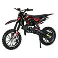 thumbnail image 2 of Mini Kid Dirt Bike, 49CC 2-Stroke Gas Powered Motorcycle with Off-Rode Tire, Front Rear Disc Brakes, Shock Absorption Pocket Motorbike, Up to 25 Mph, Max Load 330 LBS-Red, 2 of 8