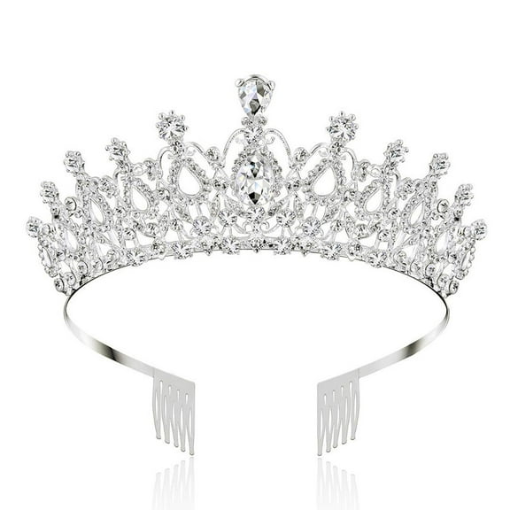 Qiit Tiara Crown for Women and Girls for Birthday Bride Wedding Costume Orincess Party