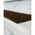 Chocolate Dark Brown Carpet Stair Tread, Halton Collection, Non Skid
