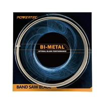 POWERTEC 82" x 1/2" x 14 TPI Bi-Metal Band Saw Blade, for 12" Jet and 16" 3-Wheel Delta Bandsaw (Package May Vary), 13270