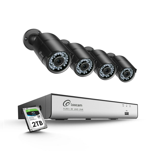 Loocam 8mp Ultra Hd Home Security Camera System 8 Channel H 265 Video Dvr And 4x 4k 3840x2160 Weatherproof Ip67 Surveillance Bullet Cameras 150ft Night Vision Remote Access Motion Alert 2tb Hdd Walmart Com