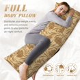 thumbnail image 4 of Naloa Brown Flowers Super Soft 20x60 Body Pillow Case,Long Side Hidden Zipper（PILLOWS ARE NOT INCLUDED）, 4 of 6