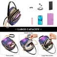 thumbnail image 5 of FORMRS Crossbody Bag for Women Quilted Travel Shoulder Cell Phone Purse with Chain Strap Handbag, Pink Neon Road, 5 of 7