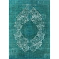 thumbnail image 1 of Ahgly Company Machine Washable Indoor Rectangle Industrial Modern Teal Green Area Rugs, 7' x 10', 1 of 7
