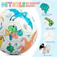 thumbnail image 3 of PLAYZAP Color Your Own Soccer Ball Size 3 with Markers & Pump, Soccer Gifts for Girls Boys, Crafts for Kids Ages 4-8, Kids Soccer Toys - Birthday Gift Sports Toy for Toddlers - Dinosaur, 3 of 6