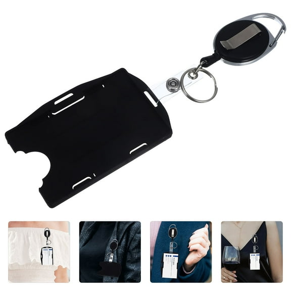 AURARMLET Portable Card Cover Id Card Holder Black Waterproof 1Pcs