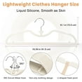 thumbnail image 4 of Upgraded Short Neck Vertical Space Saver Hangers, 360 Degree Swivel Hooks, Non-Slip Hangers, Liquid Silicone, Smooth as Skin - Cream, 4 of 4