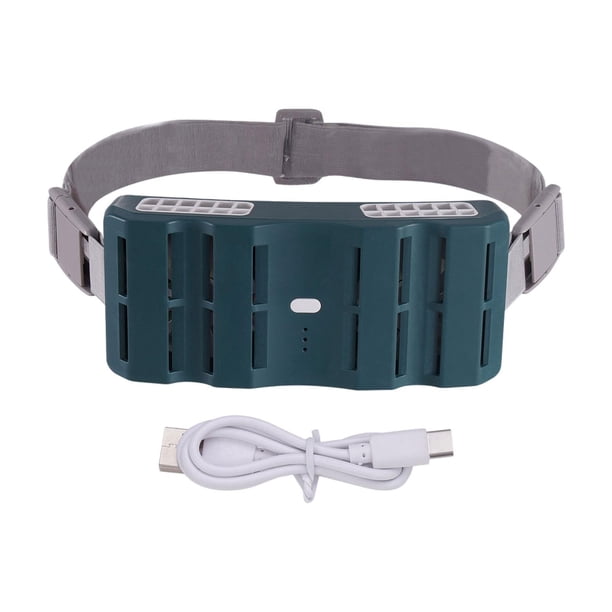 Ventilador de cintura portátil Ventilador personal Ligero Enfriamiento rápido Potente viento Portátil Verde