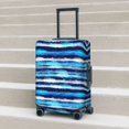 thumbnail image 4 of Salouo Ice Blue Stripes Pattern Travel Dust-proof Suitcase Cover, Softside Suitcase Protector Luggage Cover Protector for 18-32inch ,Not Included Suitcase, 4 of 8