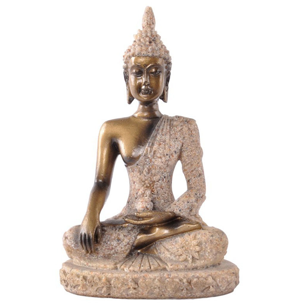 Sandstone Carving Lover Statue Sculpture Buddha/Animal HandCarved Figurine Decor 