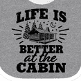 thumbnail image 4 of Inktastic Life is Better at The Cabin with Trees and Moon Boys or Girls Baby Bib, 4 of 4