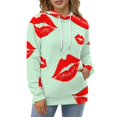 thumbnail image 4 of Red Lips Pattern Men's Women New Sweatshirt Hoodie Men's Plus Size Sweatshirt Hooded Sweatshirt 3d Printed Street Men's Cloth, 4 of 6