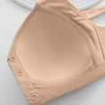 thumbnail image 3 of THDHVS Push Up Bra,Bras for Women,Fashion Women Comfortable Soft Breathable Bra Wireless Front Closure Bras Beige 44, 3 of 4