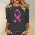 thumbnail image 1 of Jienlioq Hauts de Sortie pour Femmes T-Shirt Décontracté Ample pour Femmes Imprimé pour Festival de Poitrine Col Rond Manches 3/4 T-Shirt à Manches 3/4 Offres Cyberlundi, 1 of 4