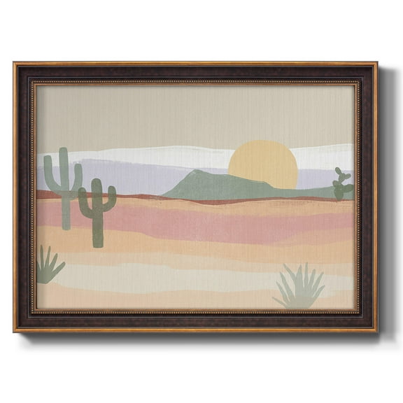 Cactus Plateau I Premium Framed Canvas- Ready to Hang