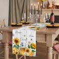 thumbnail image 2 of Table Runners 72 Inches Long Dress Scarves, Yellow Sunflowers Farmhouse Kitchen/Dining Table Runner, Coffee Tablerunners, Elegant Pastoral Floral Watercolor Wooden 14x72 Inch, 2 of 9