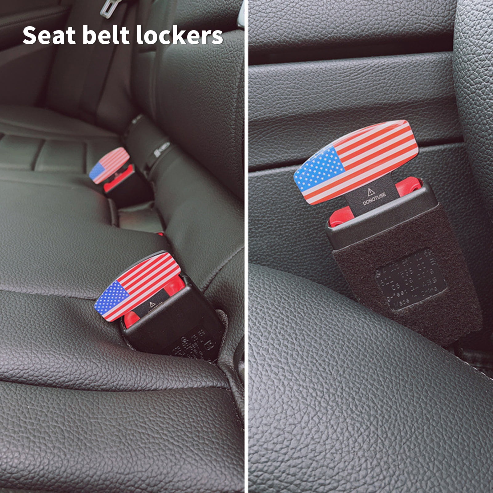 HTLAKIKJ 2 Pieces Silicone Belt Lock Holder, Seat Belt, Buckle Aid