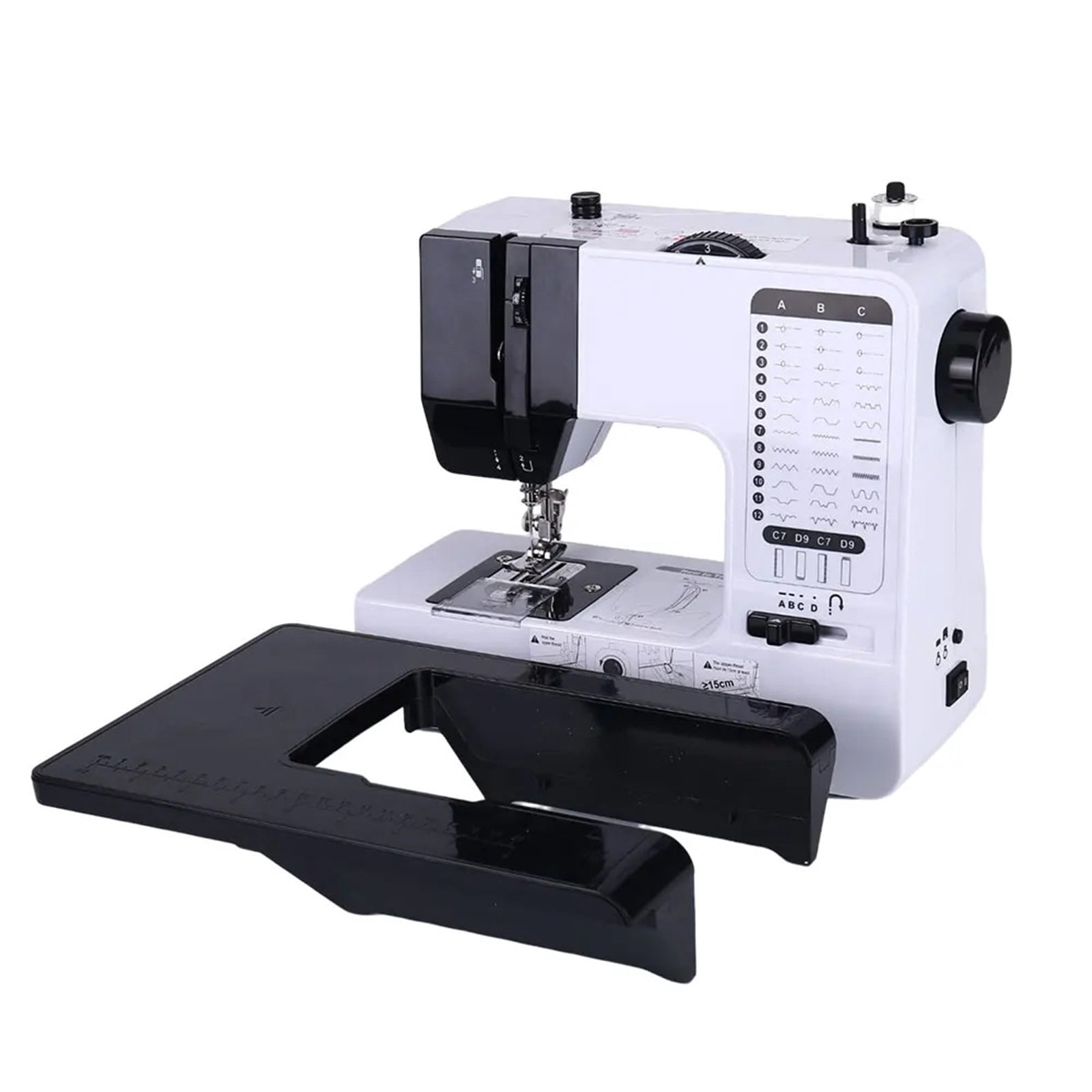 Domestic Sewing Machine Portable Handy Mini Overlock Knitting Start Button Electrec With Pedal Table