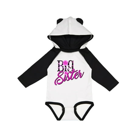 

Inktastic Big Sister with Polka Dots Gift Baby Girl Long Sleeve Bodysuit