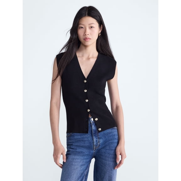 Scoop Women's V Neck Cardigan Sweater, Lightweight, Sizes XS-XXL