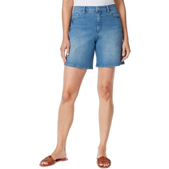 Gloria Vanderbilt Womens Relaxed High Rise Denim Shorts