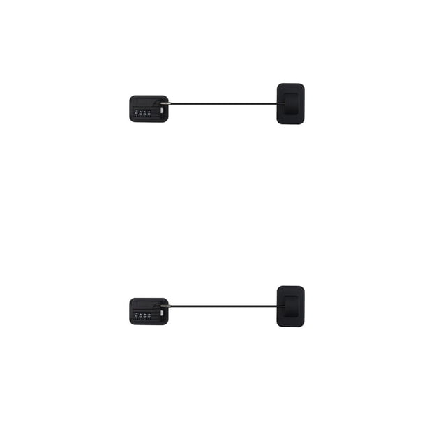 Moyic Cerradura de ventana de refrigerador Cerraduras de combinación codificadas de seguridad para niños para puerta de refrigerador negro 2piezas Negro