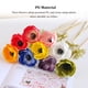 thumbnail image 4 of Ramo de flores artificiales Billuyoard 5 piezas de anémona con hojas y tallos largos color Blanco, 4 of 6